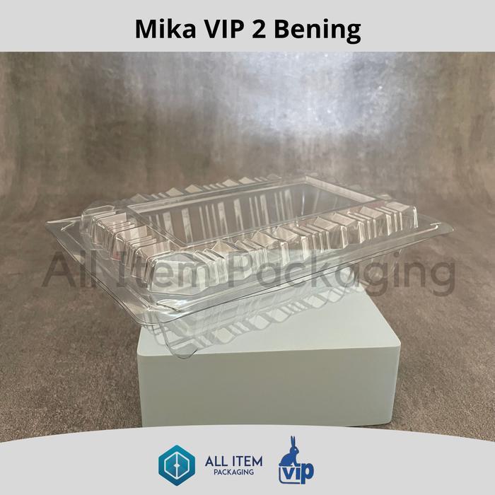Mika VIP 2 / Mika Plastik Roti Donat Kue / Box Mika Makanan @50 Pcs