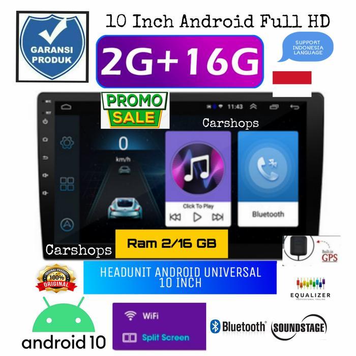 Headunit Android 10 inch Universal Double Din Android Navigation Mobil