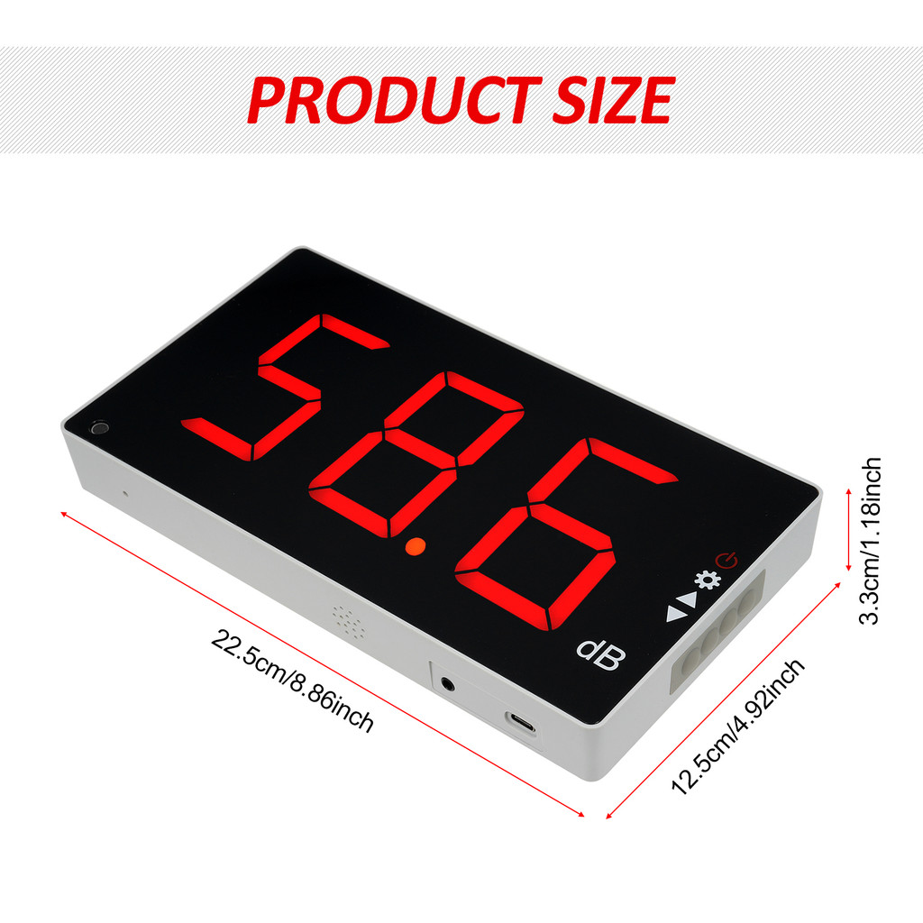 Sound Level Meter with Large LCD Screen Wall Mounted Digital Sound Level Meter Digital Noise Meter