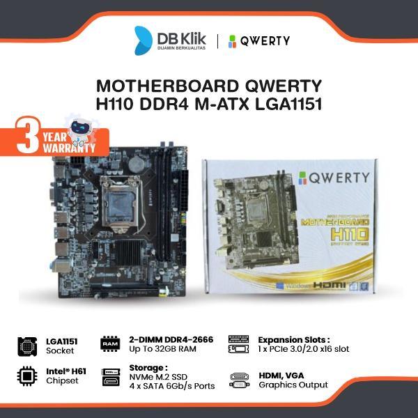 Motherboard QWERTY H110 DDR4 m-ATX LGA1151