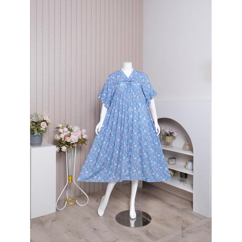 Zoraya Daster New Kimono Panjang Dress Motif Premium Remaja Bumil Terbaru Kekinian Pasti Ori