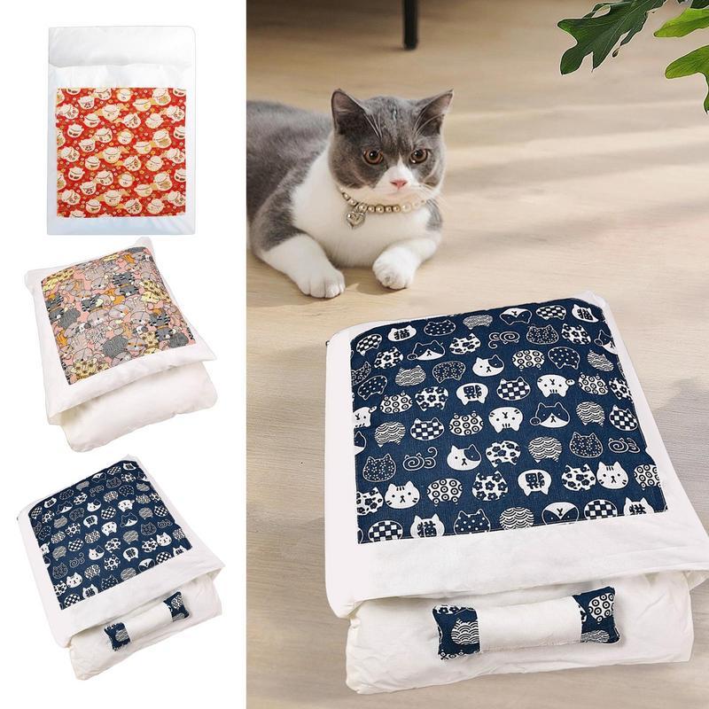 Cat Sleeping Bag Pet Bed Cat Dog Sleeping Nest Cave Snuggle Sack Blanket Bed Cave for Cat Pet Mat So
