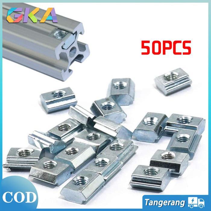 50Pcs M5 T Sliding Nut For Aluminum Profile-T Sliding Nut M5
