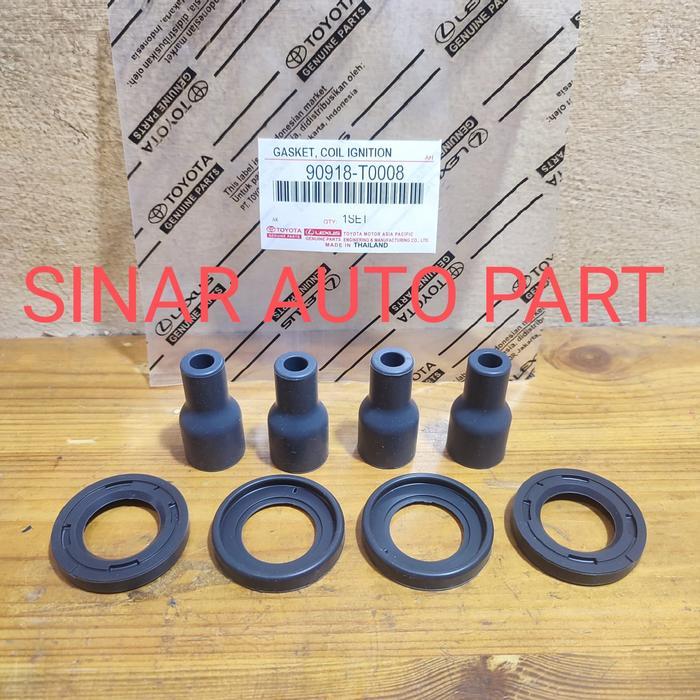 KARET COIL SIL KOIL BUSI INNOVA FORTUNER HILUX BENSIN 8PC ORIGINAL