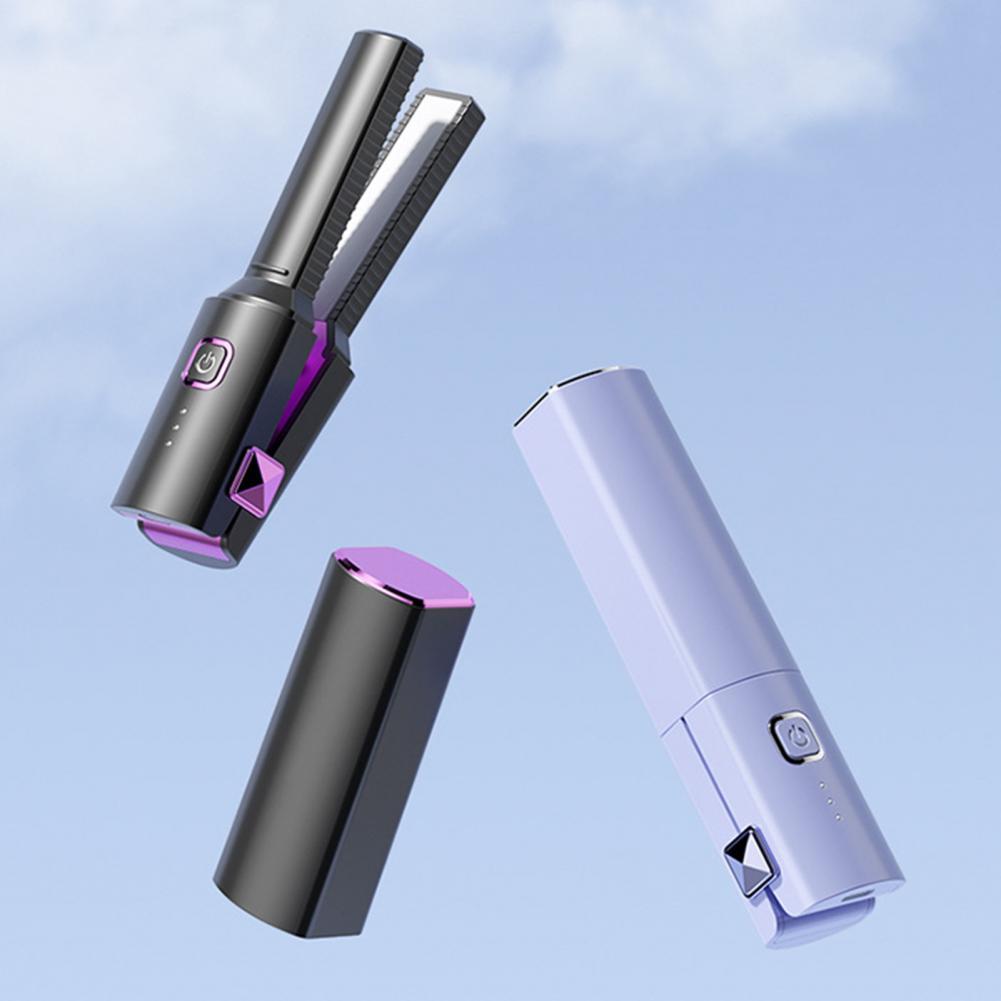 Wireless Hair Straightener Portable Cordless Hair Styler Quick Heat Dual Purpose Straightener Curler