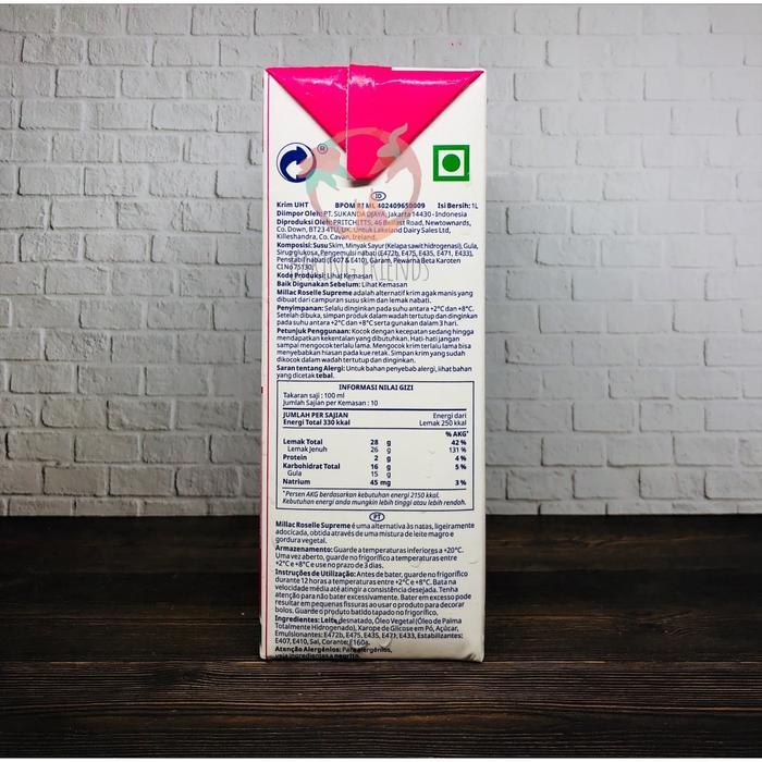 BEST SELLER ROSELLE SUPREME WHIPPING CREAM / MILLAC ROSELLE SUPREME