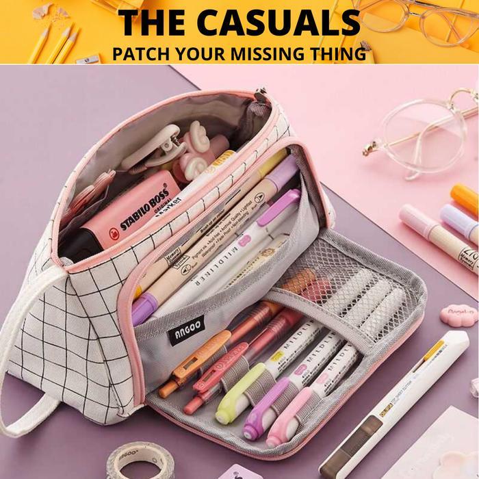 Tempat Pensil Kotak Pensil Organizer Alat Tulis Minimalis Aesthetic