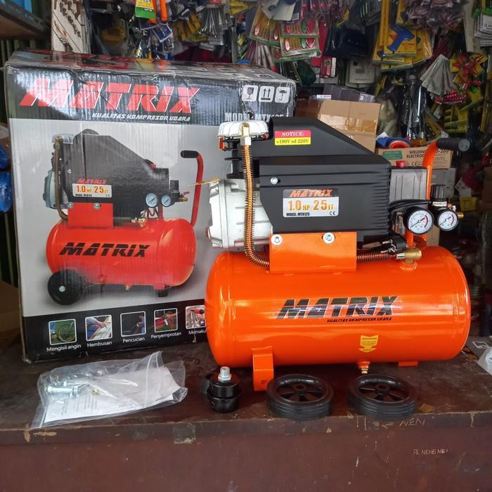 Matrix Kompresor Angin Listrik 1 Hp 25 L Liter Portable Mtx 125 Mtx125