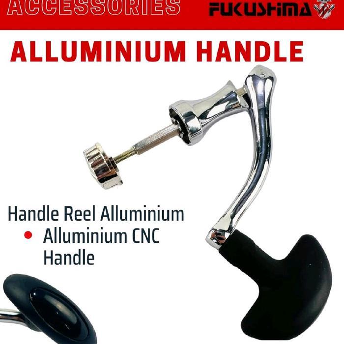 HANDLE REEL ALUMUNIUM METAL KUAT KNOP KARET UK 1000-6000 - type ALUMUNIUM uk 1000-4000