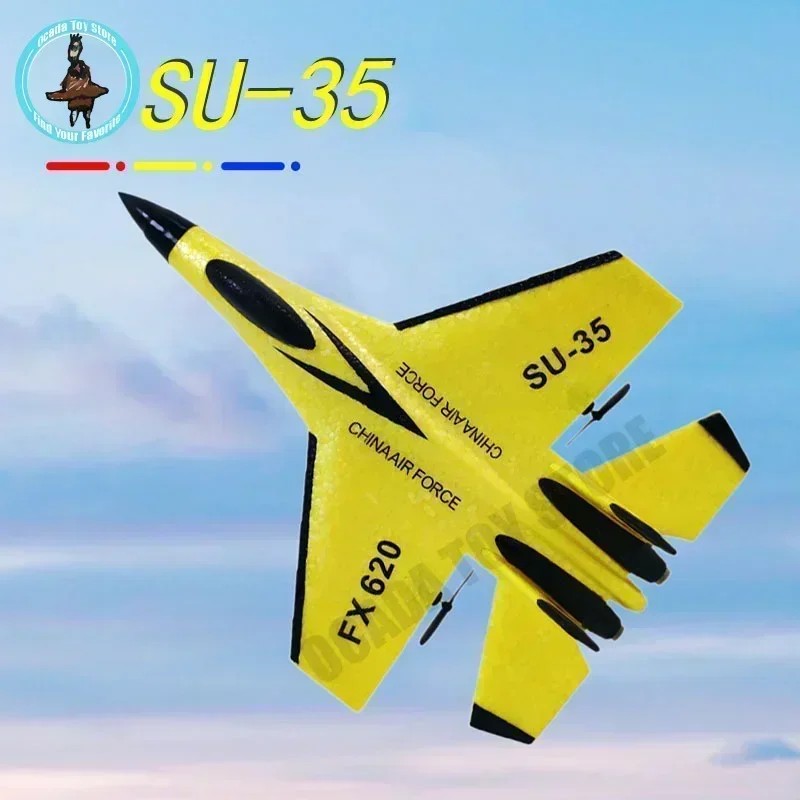 Rc Plane Su-35 Led Lights Remote Control Flying Model Glider Aircraft