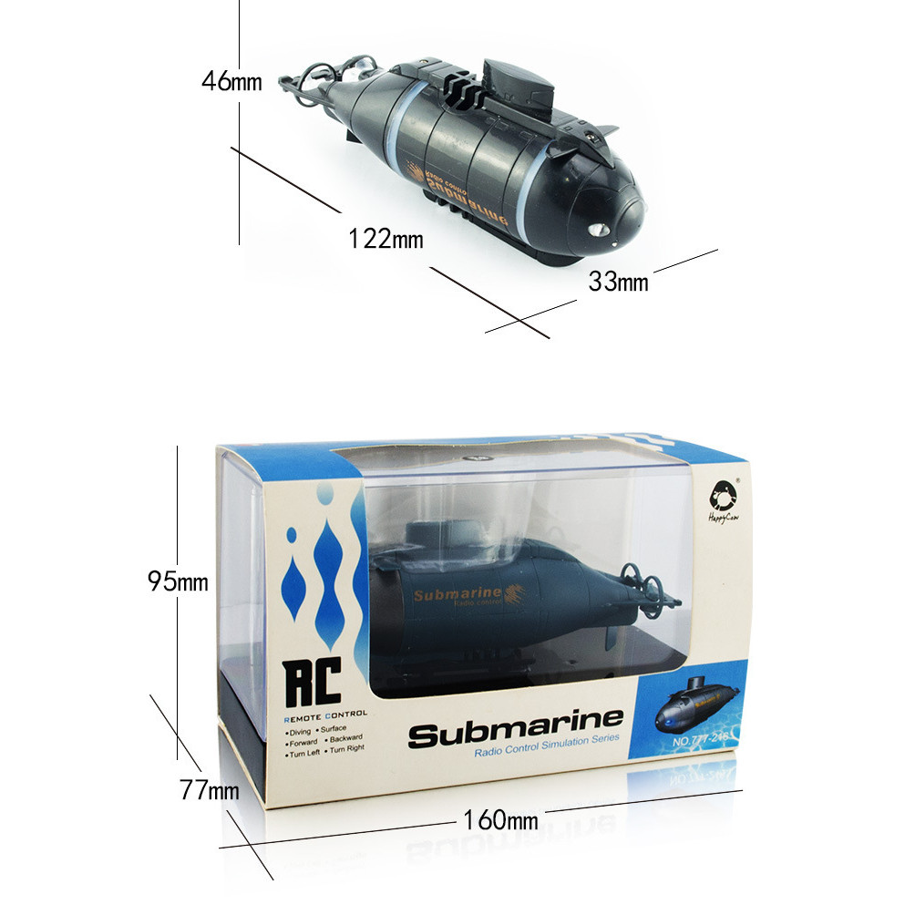 777-216 Mini Remote Control RC Racing Submarine Boat Toys with 40MHz