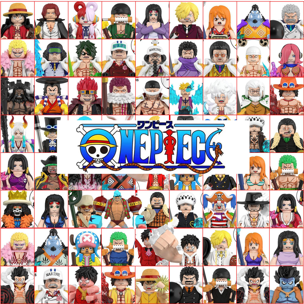 8pcs/set Luffy Zoro Nami Sanji Chopper Building Blocks Minifigure Accessories Christmas Gifts for