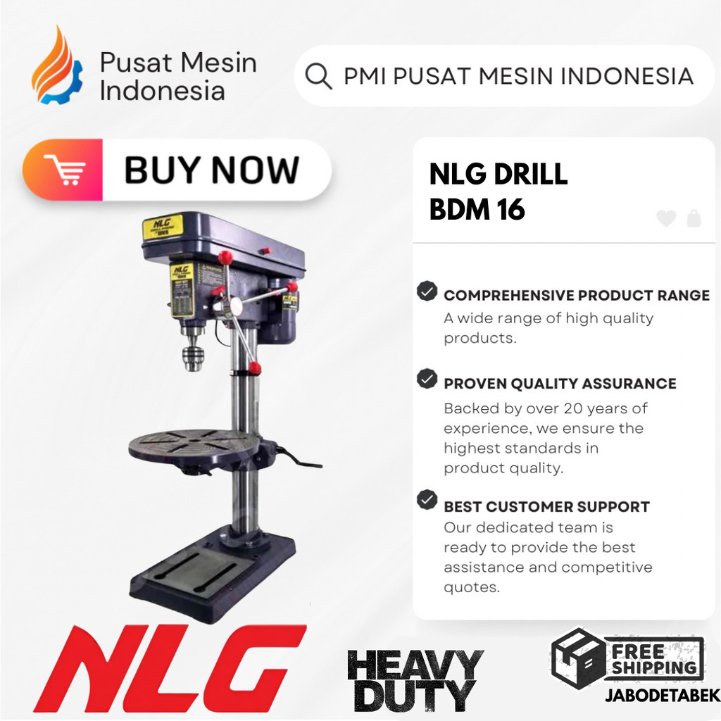 NLG DRILL BDM 16 / BOR DUDUK ELEKTRIK / 550 WATT DRILL PRESS / ELECTRIC DRILL