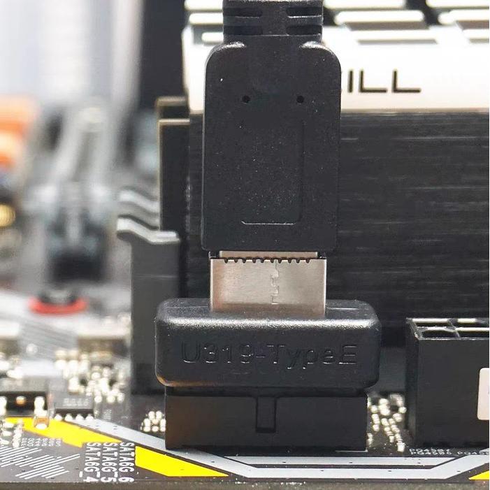 ADAPTER COVER PORT USB TYPE E TO TYPE C 20PIN 19PIN KONEKTOR CONVERTER 3.0 3.1 3.2 MOTHERBOARD
