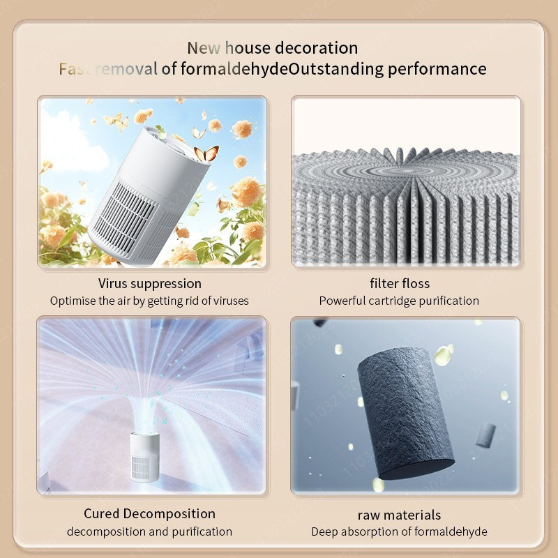 Air Purifier Desktop Air Purifier HEPA Filter Portable Air Purifier Formaldehyde Odors Smoke And