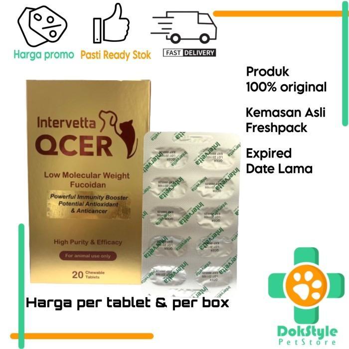 Intervetta Qcer Obat Tablet Kanker Tumor Anjing Kucing Murah