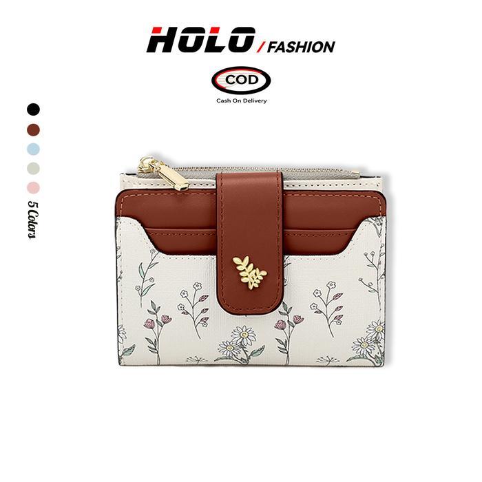Eiger - Dompet Lipat Wanita Aesthetic Korea Lmport Dompet Tipis Dompet Kulit Mini Card Holder Cewek