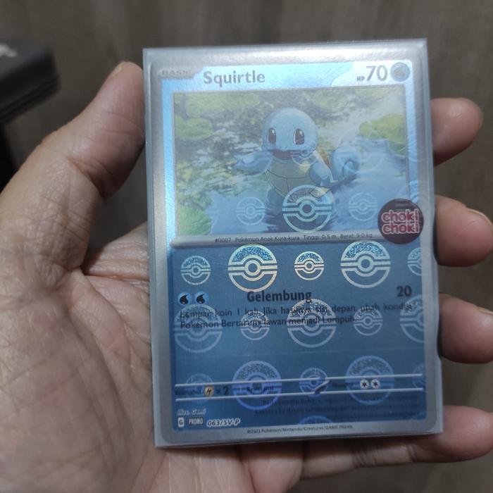 Squirtle Holo Promo Choki Choki 063/SV-P Pokemon TCG Indonesia