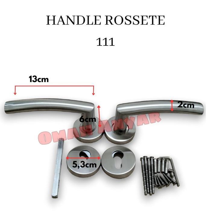 Handle Kunci Pintu Kamar Pisah Rossete LHTR Minimalis Komplit Bodi Kodai