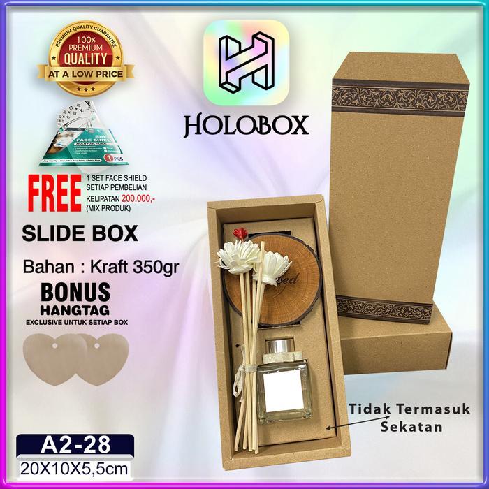 Upload Slide BoxKardusDusPackagingDus MurahKotak Kraft Slide A2-28 Redy Stok
