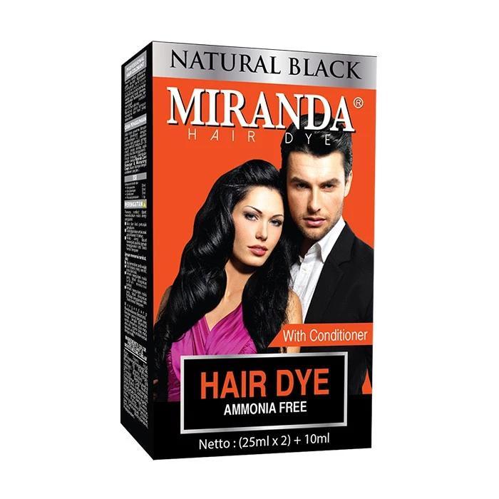 Miranda Natural Black Hair Dye 25ml Semir Rambut Hitam Natural