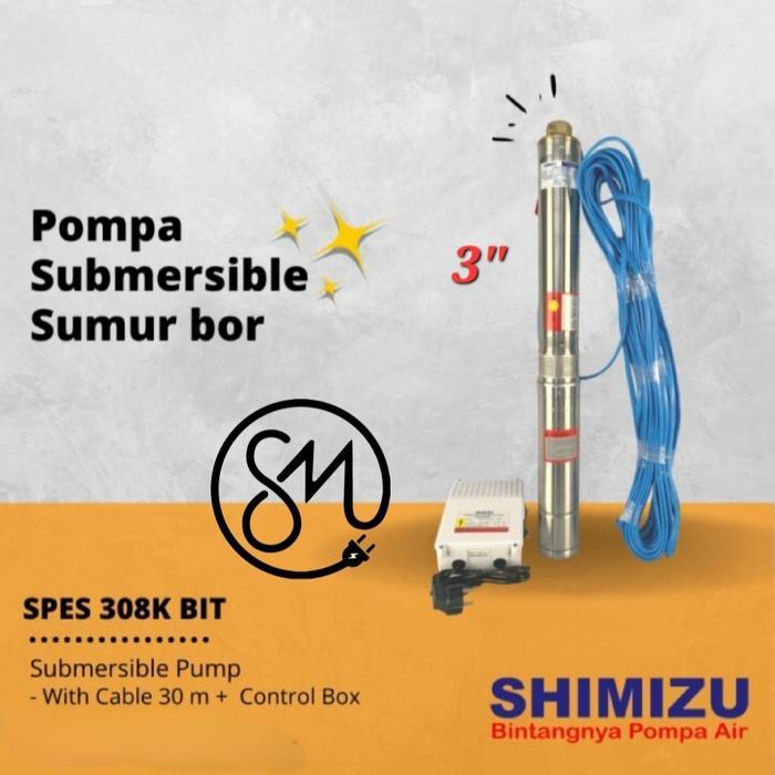 Pompa Air Celup Shimizu SPES-308K BIT Sumur Dalam Sumersible pump Eco