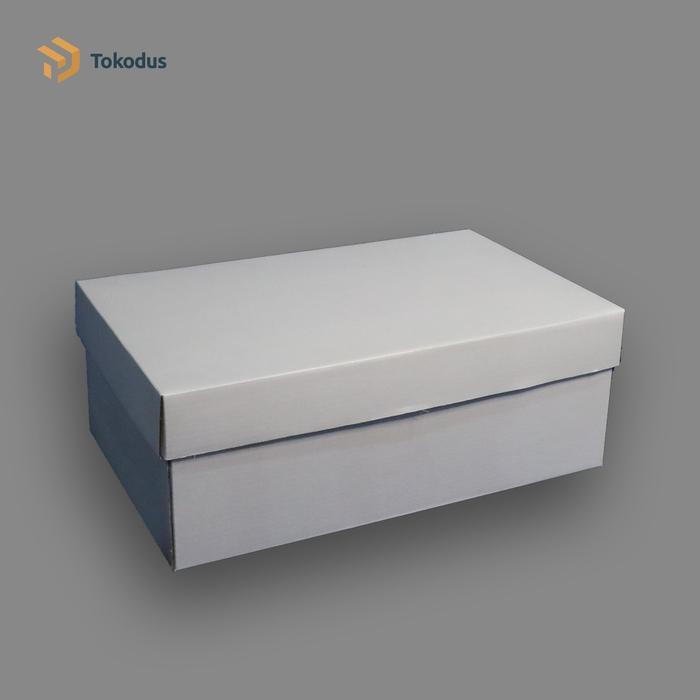 (Si 100) Tokodus Tki - Dus Sepatu Sendal Polos 32 X 20 X 12Cm Baru Duplex + Kraft E-Flute Single