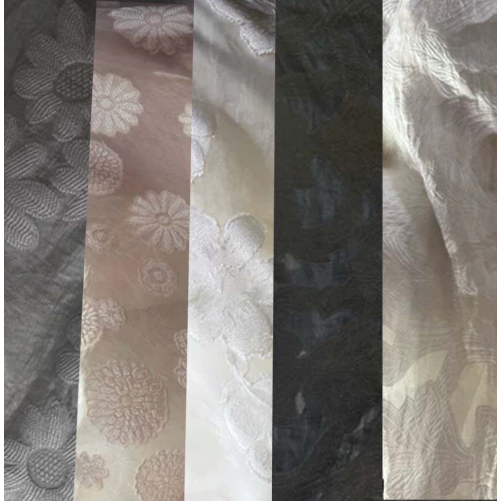 Kain Jacquard Organza Emboss Osmanthus Premium Trending