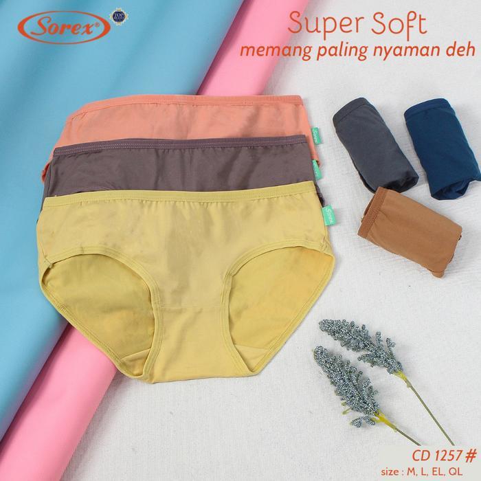 Cd Wanita Sorex 1257 Super Soft Celana Dalam Cewek Sorek Bahan Lembut Cutting Mini #Gratisongkir