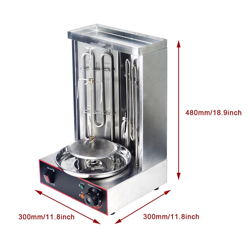 Electric Doner Kebab Grill Shawarma Machine Automatic Rotating BBQ Grill For Commercial Household