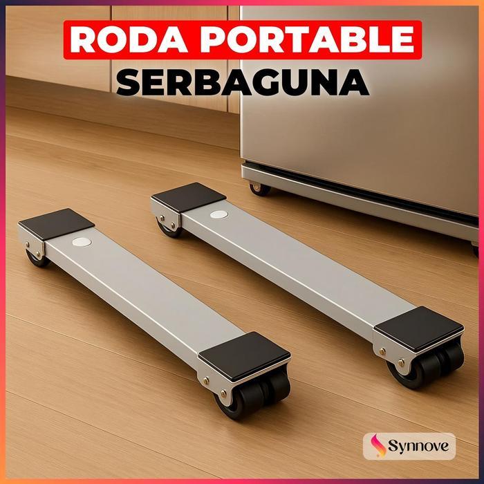 Cuci Gudang Roda Lemari Portable Sepasang 2 Pcs Roda Kaki Mesin Cuci Roda Kulkas 2 Pintu Tatakan