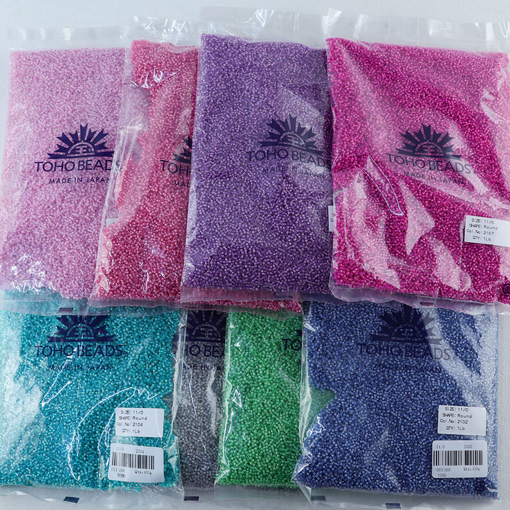 2.2mm Japanese TOHO beads 11/0 glossy color 450g glass seed beads, the first choice for sewing