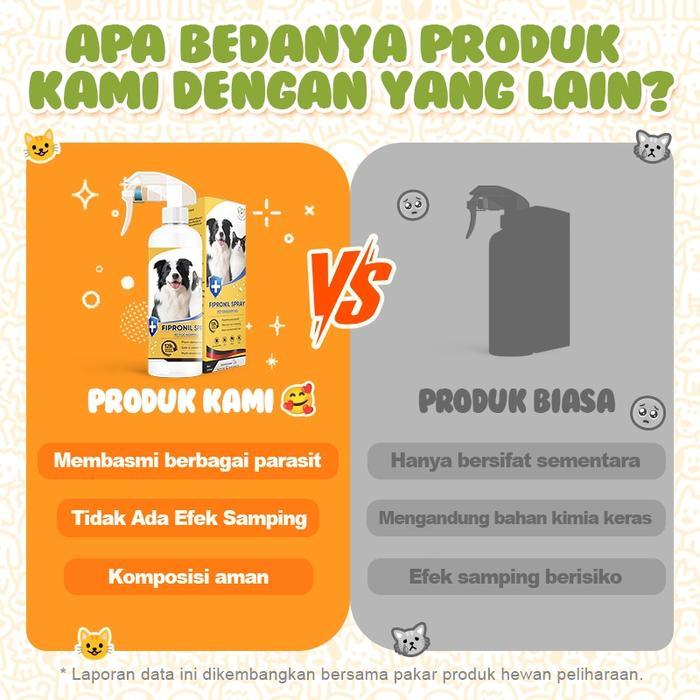 Cassiel Pet Anti Kutu Anjing/Kucing - Obat Kutu Kucing Hamil, Aman Terjilat Obat Pembasmi Spray Anti