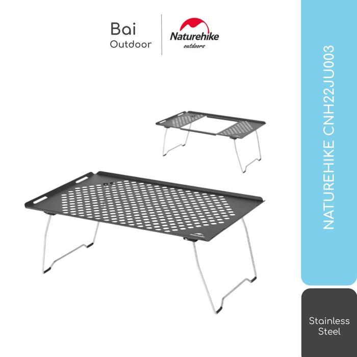 TERLARIS MEJA LIPAT STAINLESS PORTABLE CAMPING CNH22JU003 READY STOCK