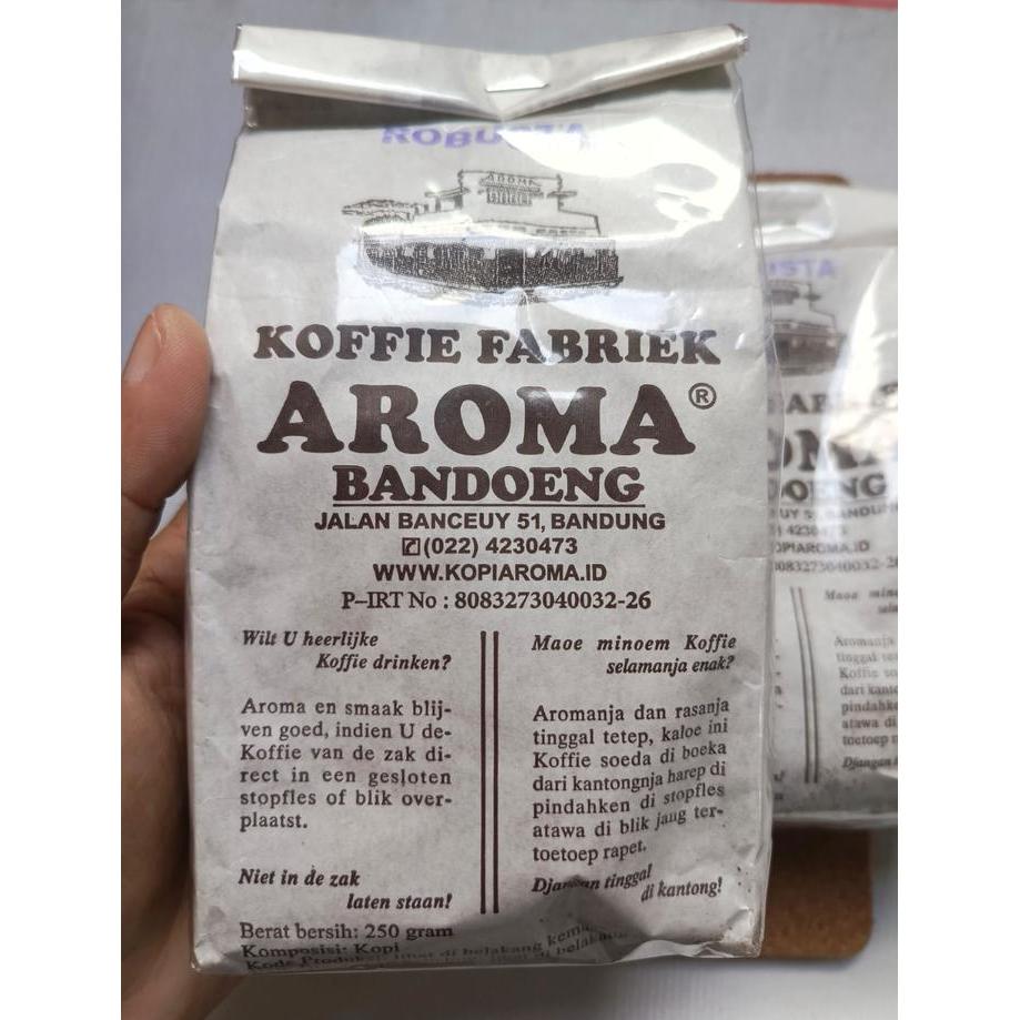 Kopi Aroma Bandung Robusta Asli 250 Gram Original Koffie Fabriek Bandung -Gratisongkir