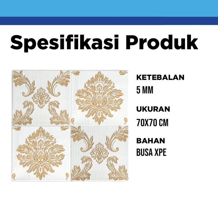 Wallpaper 3D FOAM / Wallpaper Dinding 3D Motif Foam Batik Bunga