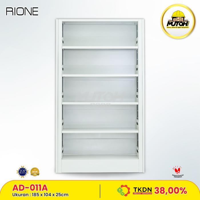 RIONE AD-011A RAK BUKU PERPUSTAKAAN 1 MUKA BACKPLAT RIONE AD-011A AD011A BER-SERTIFIKAT TKDN