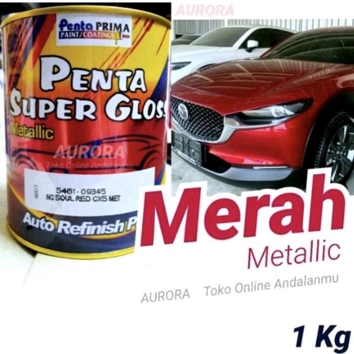 Cat Merah Metalik MAZDA Penta Super Gloss Soul Red CX5 Metallic 1kg - Cat Mobil - Car, Paint