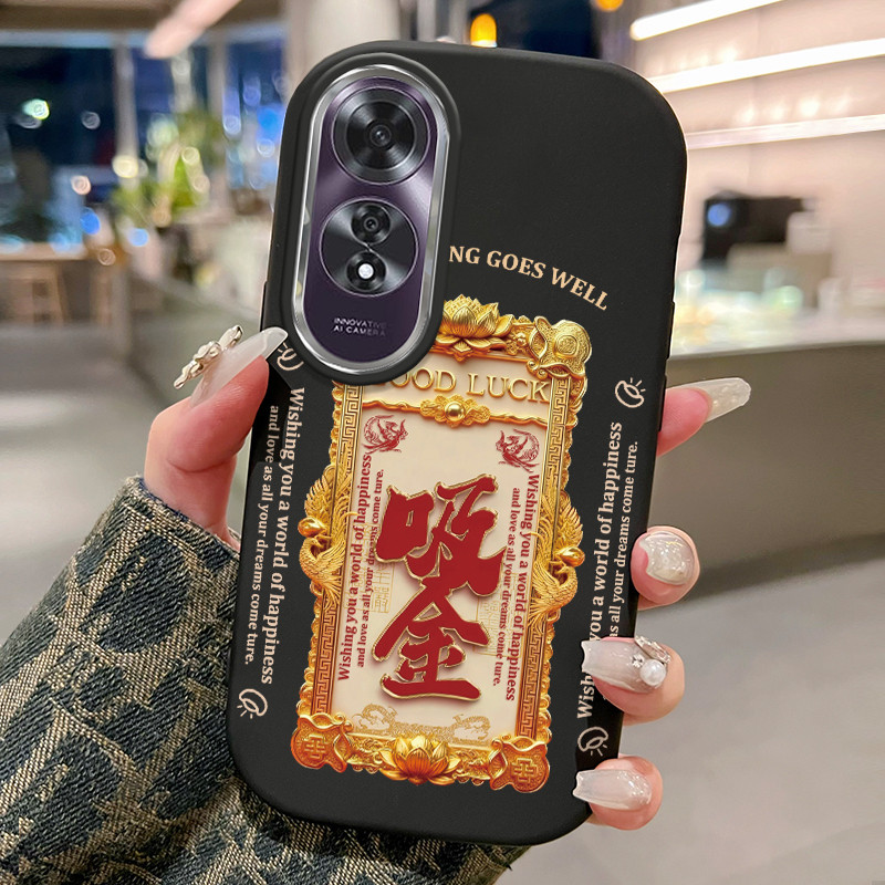 Casing Hp Untuk OPPO A60 Case Pencari Rezeki luarnya Sudut membulat Kasing silikon Cesing Softcase a