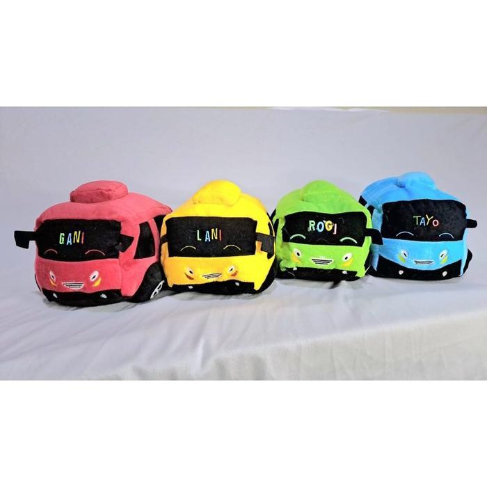 BONEKA BUS TAYO The Little BUS Tayo Ghani Lani Roghi Ukuran 30CM berlebel SNI