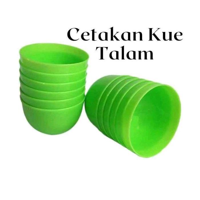 Cetakan kue talam 12pc - cetakan kue hijau mangkok kecil siomay - cetakan kue apem plastik