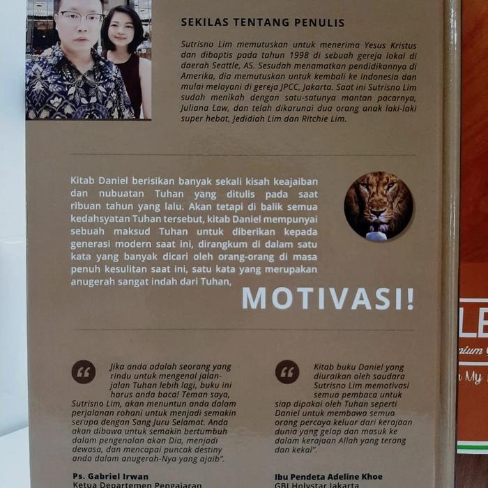 Buku Rohani Kristen Kitab Daniel (Sebuah Buku Motivasi Rancangan Tuhan #Gratisongkir