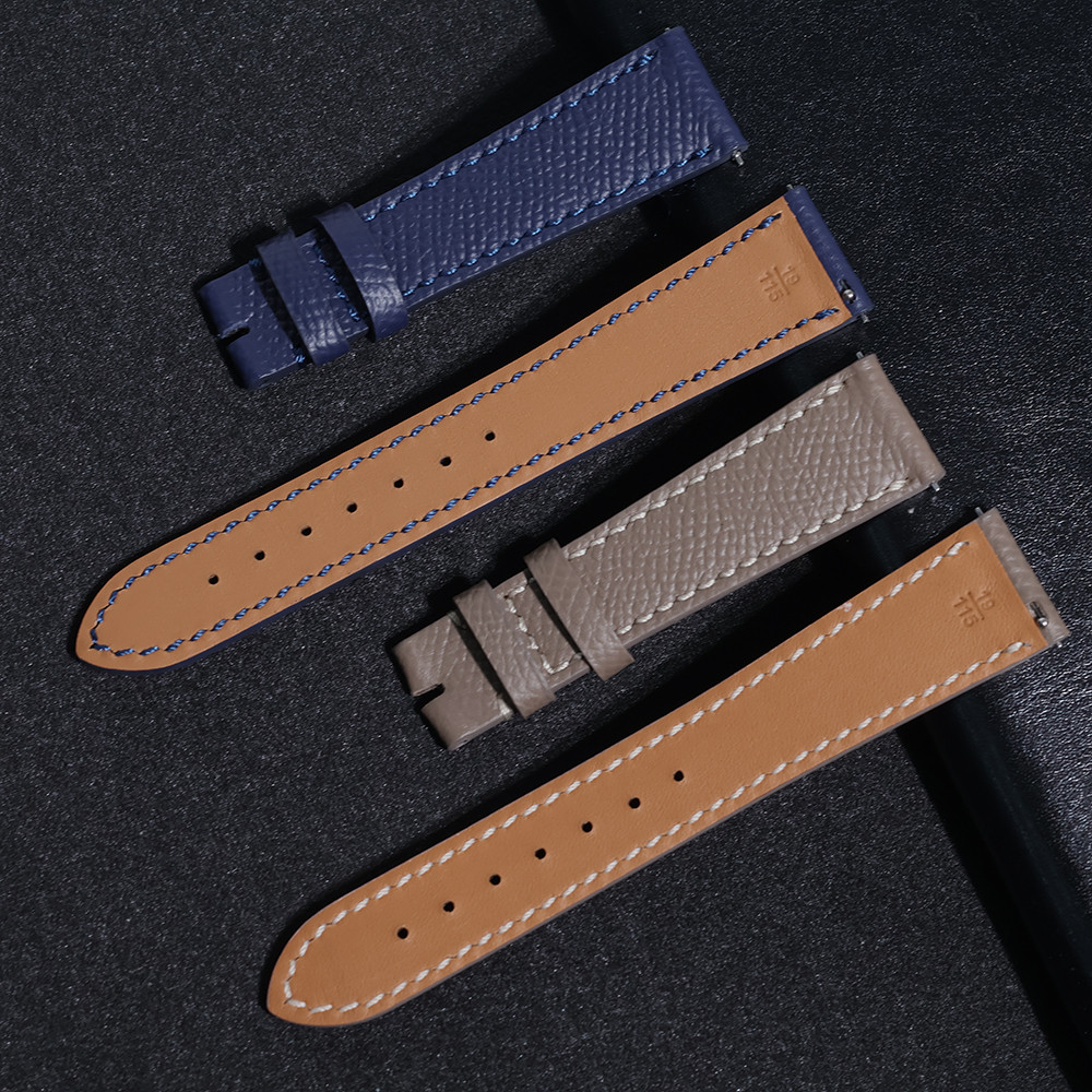 For Hermes Epsom Leather 100% Same Quality Watch Strap For Hermes Watch Cartier Tank Dumont Watch