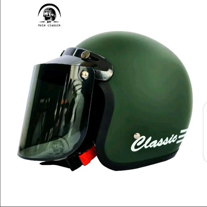 helm bogo classic kaca datar pria wanita dewasa