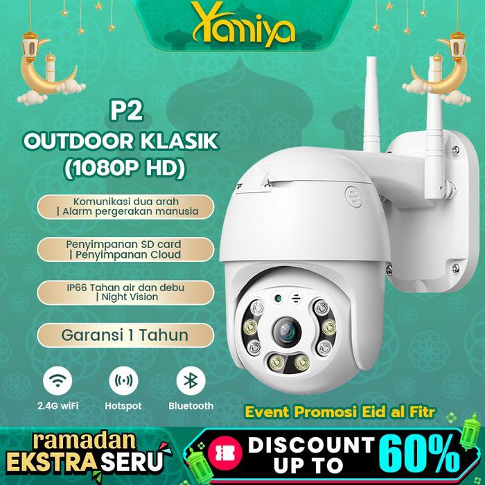 Cuci Gudang Jual rugiYamiya Kamera CCTV Outdoor 1080P 8MP Lampu Sorot Waterproof CCTV Menjaga