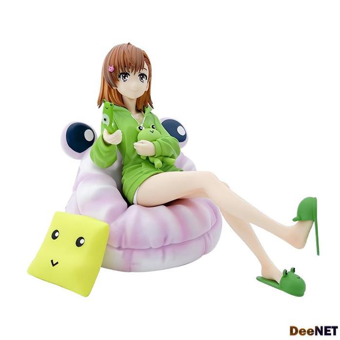 HOT SALE MIKOTO MISAKA FROG COSTUME TOARU MAJUTSU NO INDEX 14CM ACTION FIGURE PVC D-KAS011