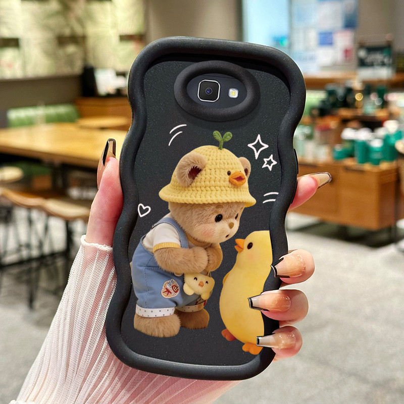 Casing Untuk Samsung J7 Prime Case Casing pola Beruang kecil dan bebek Kasing HP ceruk Kesing mewah 
