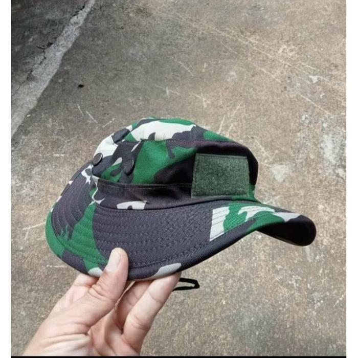 Topi Rimba Kawat Loreng Tni.