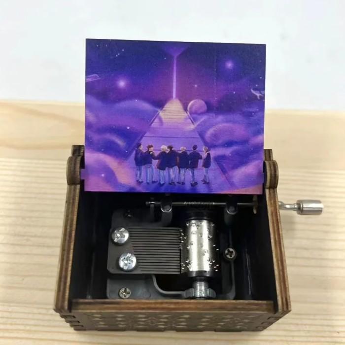 Kotak Musik Bts Wooden Music Box