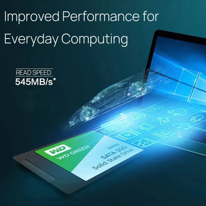 Original SSD WD GREEN 2.5" SATA III SLC internal Solid State Disk 1TB 2TB Read Speed 545MB Hard
